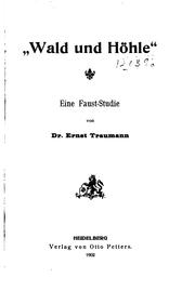 Cover of: "Wald und Höhle"