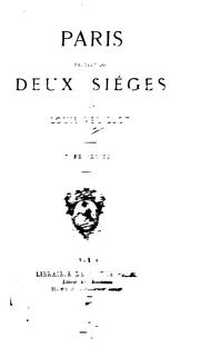 Cover of: Paris pendant les deux siéges