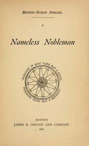 Cover of: A nameless nobleman ...