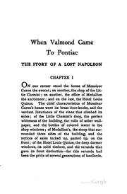 Cover of: When Valmond came to Pontiac: the story of a lost Napoleon