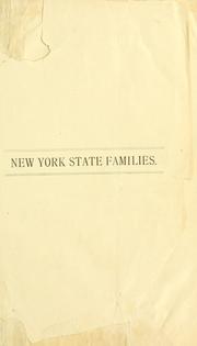Cover of: Genealogical notes of New York and New England families