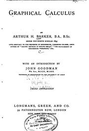 Cover of: Graphical calculus by Arthur Henry Barker