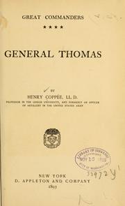 Cover of: General Thomas by Henry Coppée