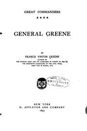 Cover of: General Greene