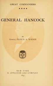 Cover of: General Hancock | Francis Amasa Walker