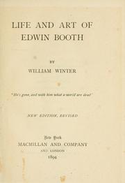 Cover of: Life and art of Edwin Booth by William Winter
