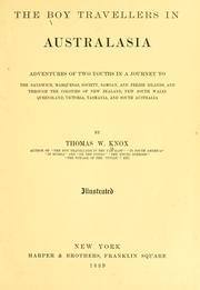 Cover of: The boy travellers in Australasia by Thomas Wallace Knox