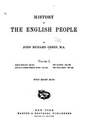 Cover of: History of the English people by John Richard Green