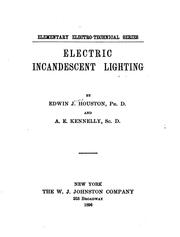 Cover of: Electric incandescent lighting