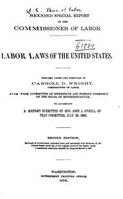 Cover of: Labor laws of the United States.