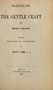 Cover of: The gentle craft by Deloney, Thomas