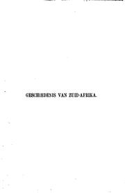 Cover of: Geschiedenis van Zuid-Afrika door George McCall Theal