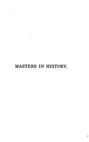 Cover of: Masters in history. by Peter Anton