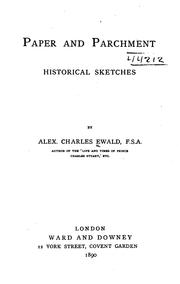 Cover of: Paper and parchment: historical sketches