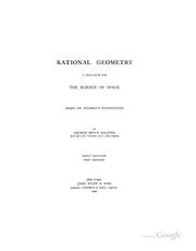 Cover of: Rational geometry | George Bruce Halsted