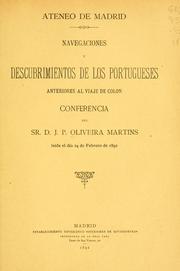 Cover of: Navegaciones y descubrimientos de los Portugueses anteriores al viaje de Colon by J. P. Oliveira Martins