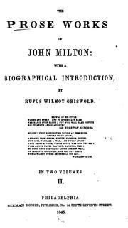 The prose works of John Milton