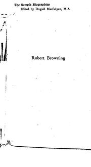 Cover of: Robert Browning by Dowden, Edward