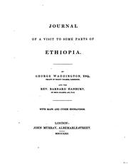 Cover of: Journal of a visit to some parts of Ethiopia. by George Waddington