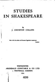 Cover of: Studies in Shakespeare by John Churton Collins