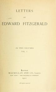 Cover of: Letters of Edward FitzGerald.