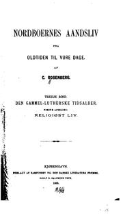 Cover of: Nordboernes aandsliv fra oldtilden til vore dage.