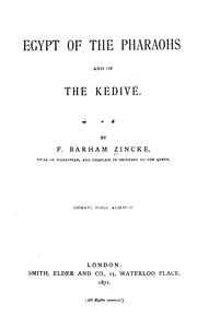 Cover of: Egypt of the Pharaohs and of the kedivé.