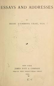 Cover of: Essays and addresses by Henry Drummond