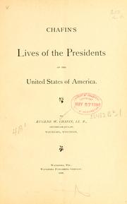 Cover of: Chafin's lives of the presidents of the United States of America