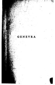 Cover of: Genevra