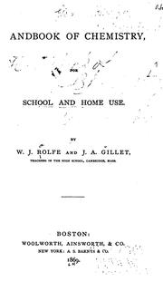 Cover of: Handbook of chemistry by W. J. Rolfe