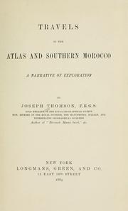 Cover of: Travels in the Atlas and southern Morocco. by Joseph Thomson