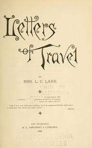 Cover of: Letters of travel