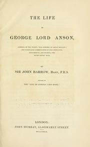 Cover of: The life of George, Lord Anson by John Barrow