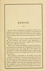 Cover of: Memorial of Frederick Lyman Tremain, late lieut. col. of the 10th N.Y. cavalry. by Lyman Tremain