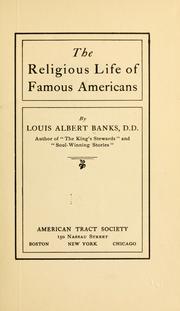 Cover of: The religious life of famous Americans