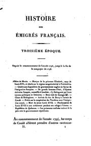 Cover of: Histoire des émigrés francais, depuis 1789, jusqu'en 1828. by A. Antoine