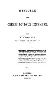 Cover of: Histoire des crimes du deux décembre.