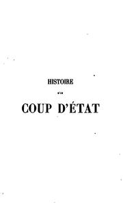 Cover of: Histoire d'un coup d'état (décembre 1851) d'après les documents authentiques by Paul Belouino