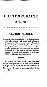 Cover of: La contemporaine en Égypte.: Pour faire suite aux Souvenirs d'une femme, sur les principaux personnages de la république, du consulat, de l'empire et de la restauration.