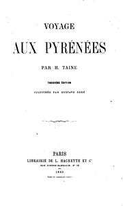 Cover of: Voyage aux Pyrénées by Hippolyte Taine