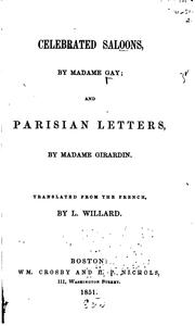 Cover of: Celebrated saloons by Sophie Gay