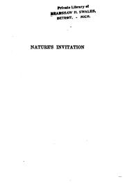 Cover of: Nature's invitation: notes of a bird-gazer North and South