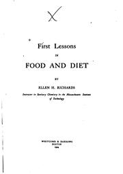 Cover of: First lessons in food and diet