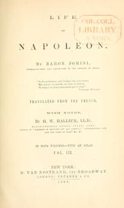 Cover of: Life of Napoleon. by Antoine-Henri baron de Jomini