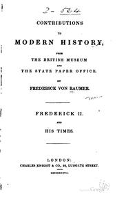 Cover of: Contributions to modern history from the British Museum and the State paper office.