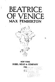 Cover of Beatrice of Venice