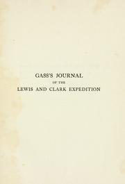 Cover of: Gass's journal of the Lewis and Clark expedition