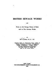 British sewage works and notes on the sewage farms of Paris and on two German works by M. N. Baker