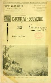 Cover of: Historical souvenir of Middleburgh, N.Y. ...